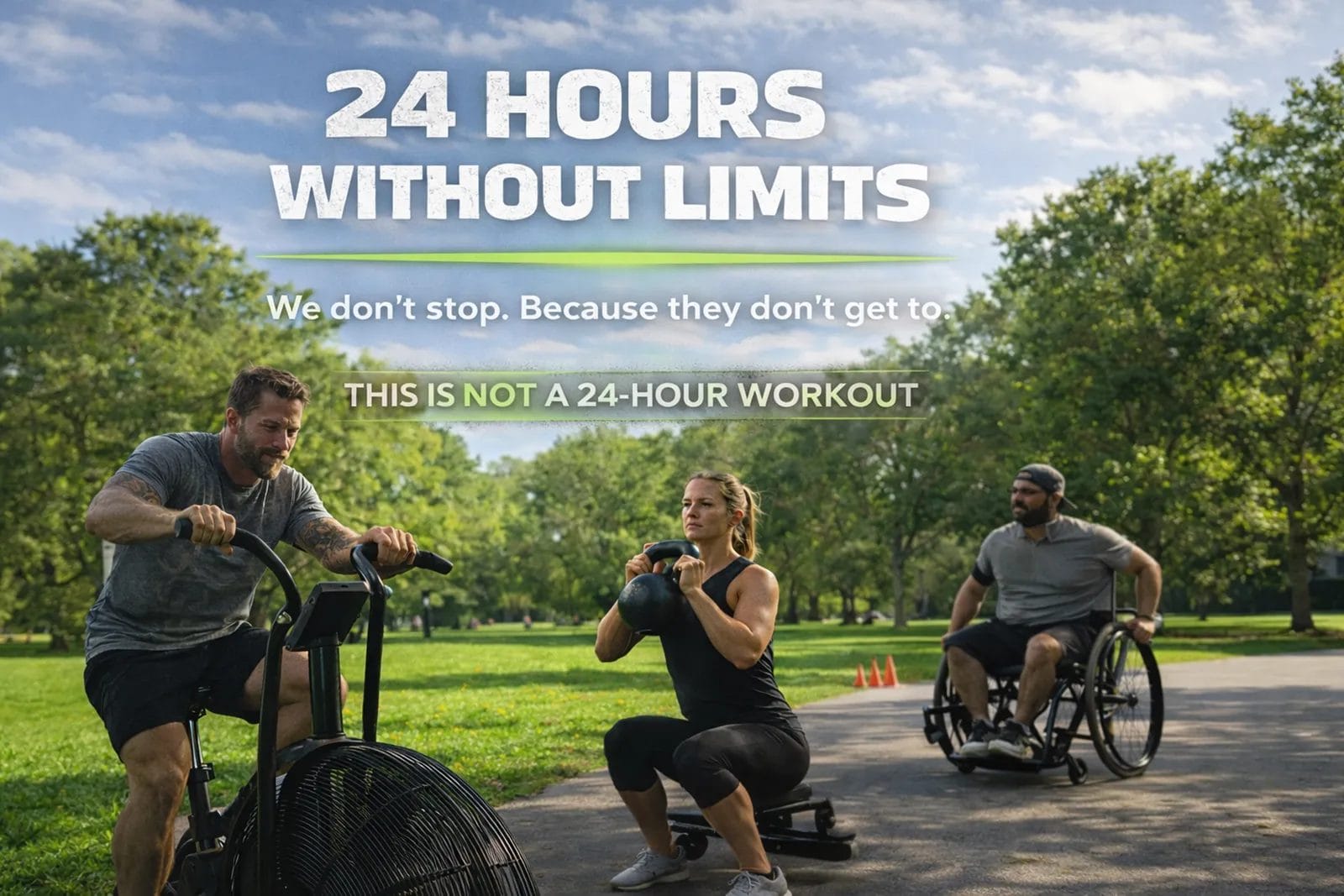 people training outside